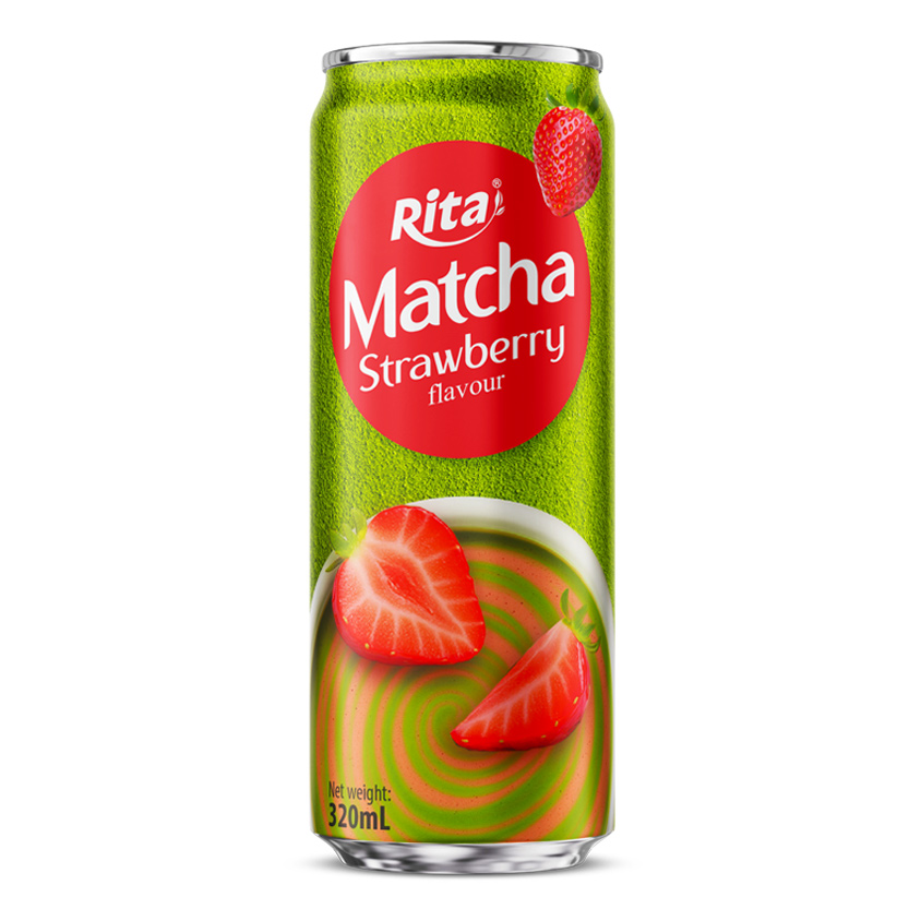 320ml Cans Rita Matcha Tea Drink With Strawberry Flavor